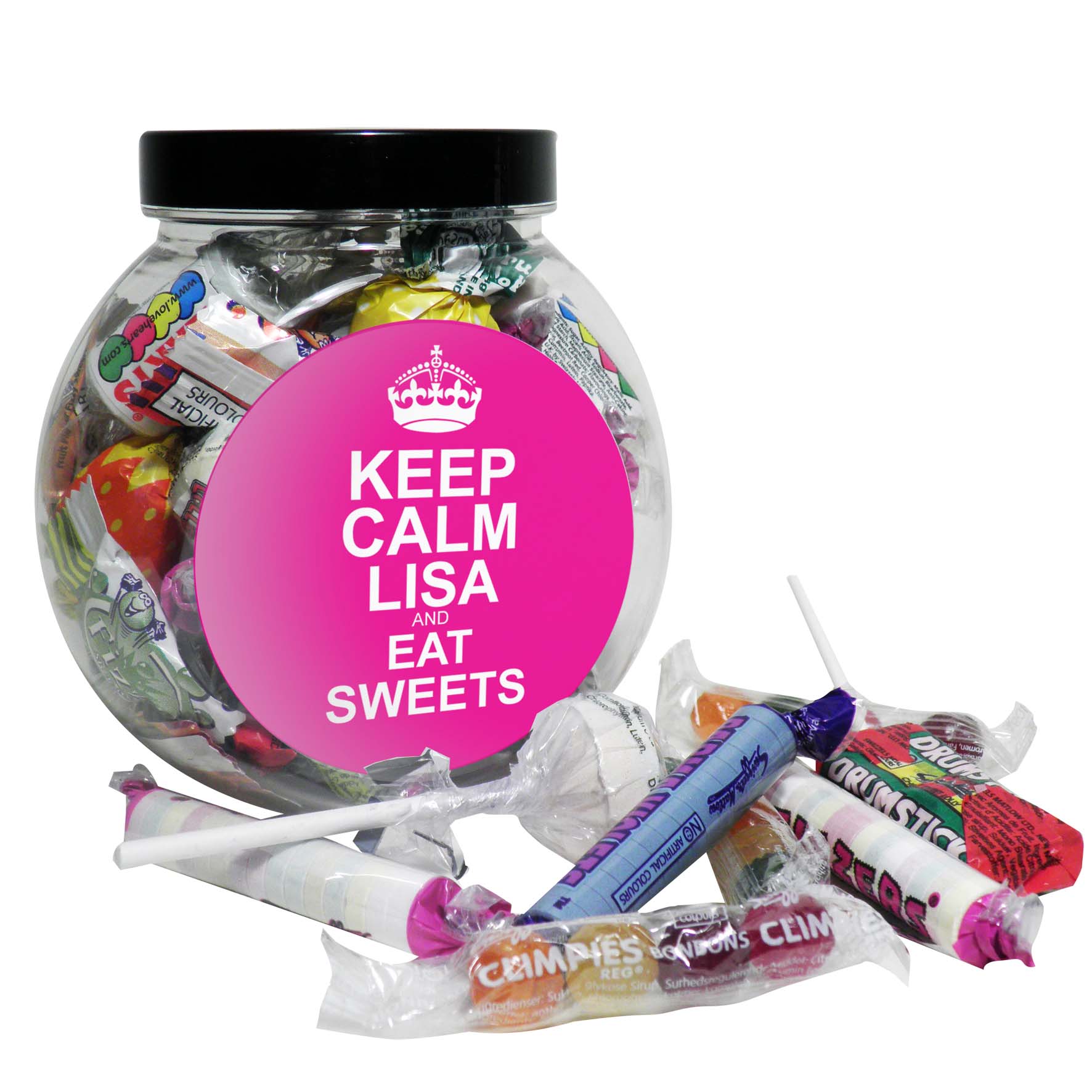 Pink Round Keep Calm Sweet Jar